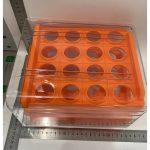 Suport pentru Ouă, Strat Dublu, Capacitate 32 Ouă, 23.5x21.5 cm, Plastic Portocaliu - Image 6