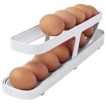Suport pentru Ouă – 2 Straturi, pentru Ușa Frigiderului, 36x8.2x10 cm, Alb