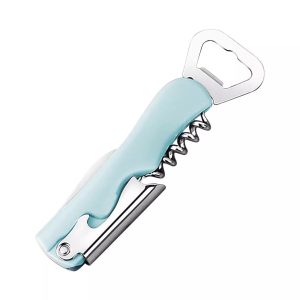 Tirbușon Multifuncțional 4 în 1 din Inox – Verde, 13.5 x 4 cm