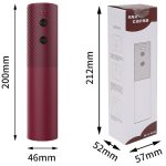 Tirbușon Electric Deschizător Sticle de Vin – Încărcare USB, 20 x 4.6 cm, Rosu - Image 5