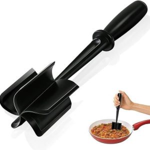 Tocator Manual pentru Carne, 5 Lame Curbate, Rezistent la Căldură, 28x6 cm, Negru